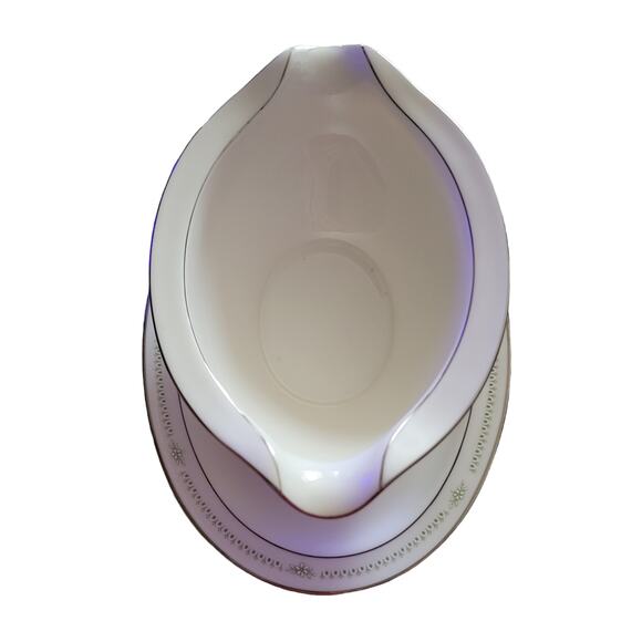 Noritake Ivory China Pattern Lexine 7007 Gravy Boat Great Condition - Picture 1 of 10